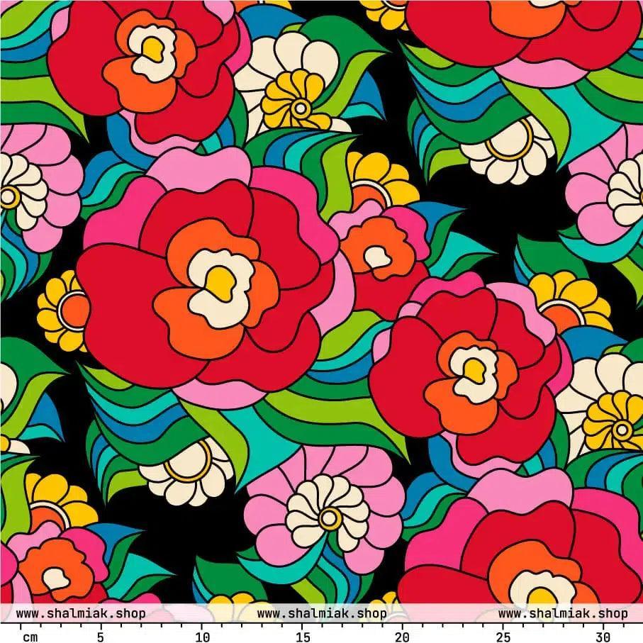 Fabric - BELLADRAMA - Big bold bloom print