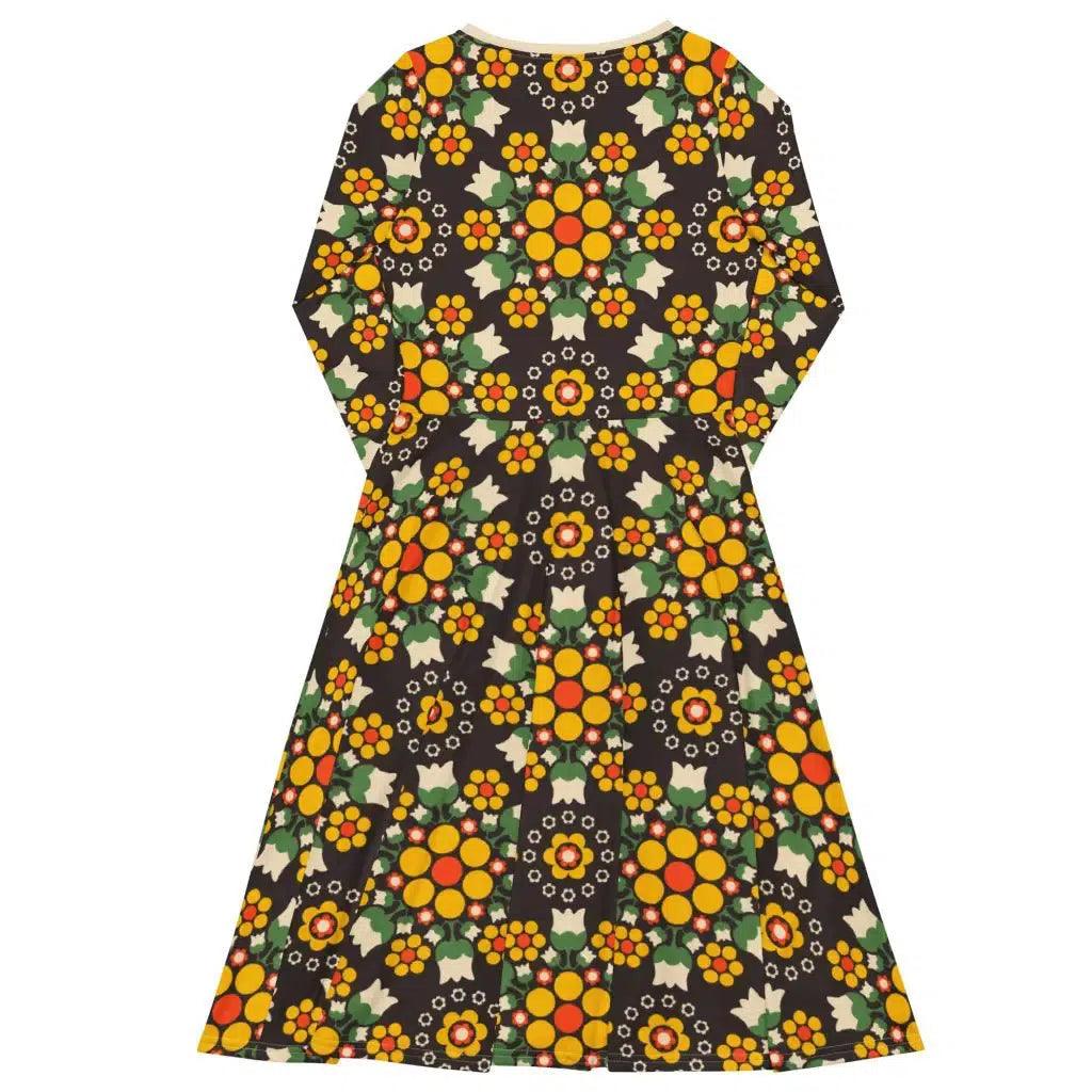 BERRY DANCE yellow brown - Midi Dress With Pockets