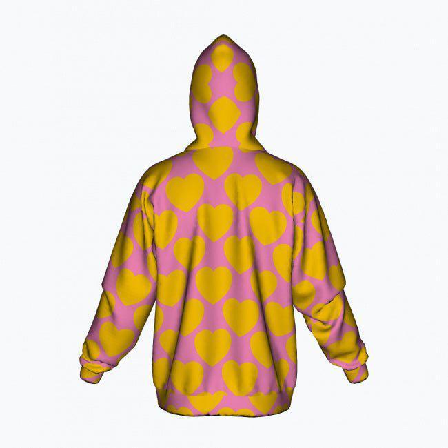 ELLIE LOVE yellow pink - Cotton Zipper Hoodie
