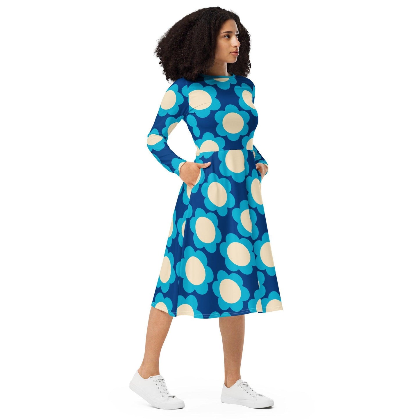 ELLIE blue - Midi Dress With Pockets