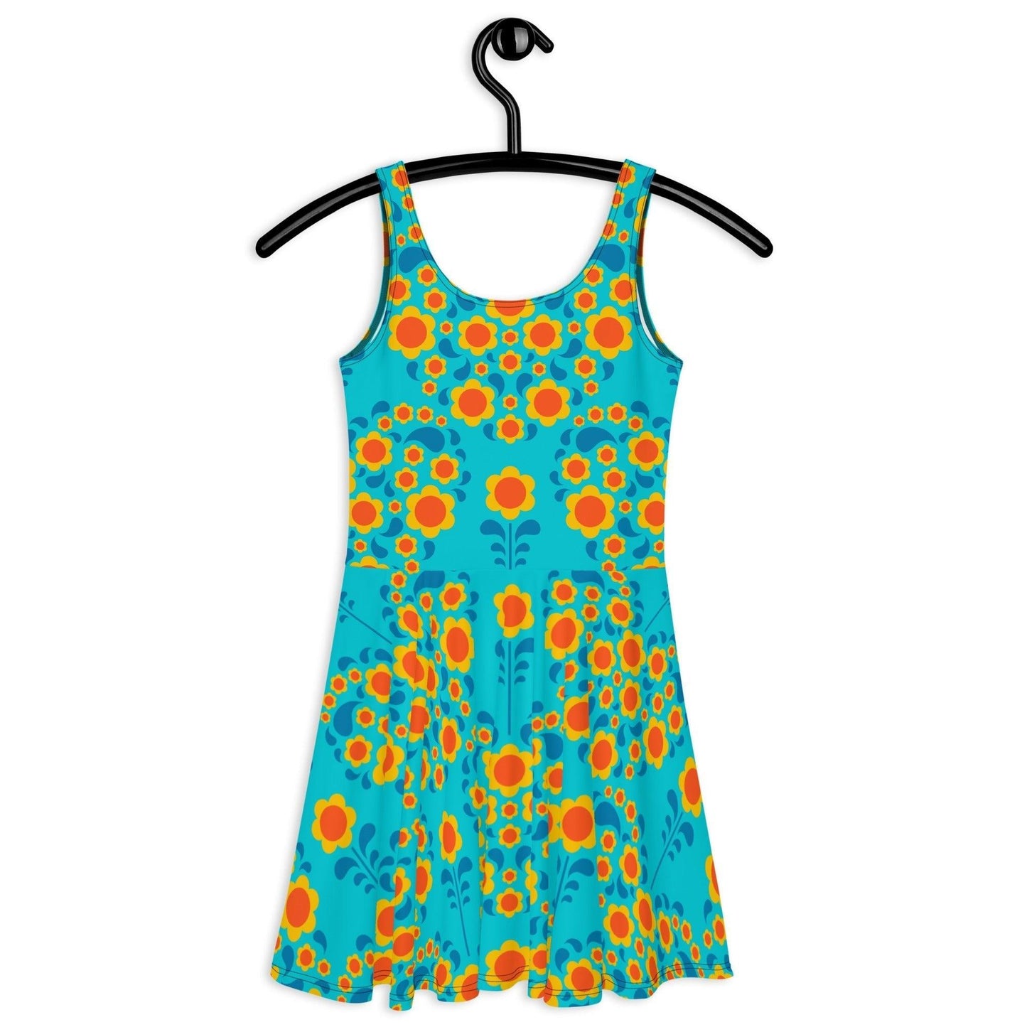HEARTBEAT orange blue - Skater Dress