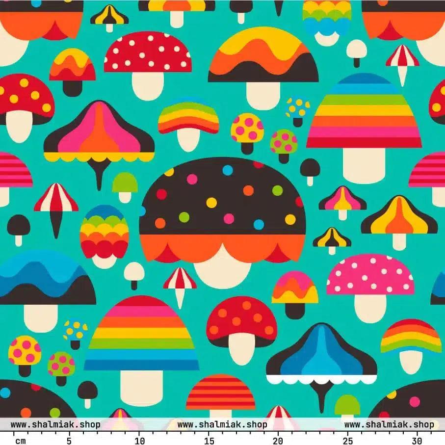 Fabric - MUSHROOM MANIA mint