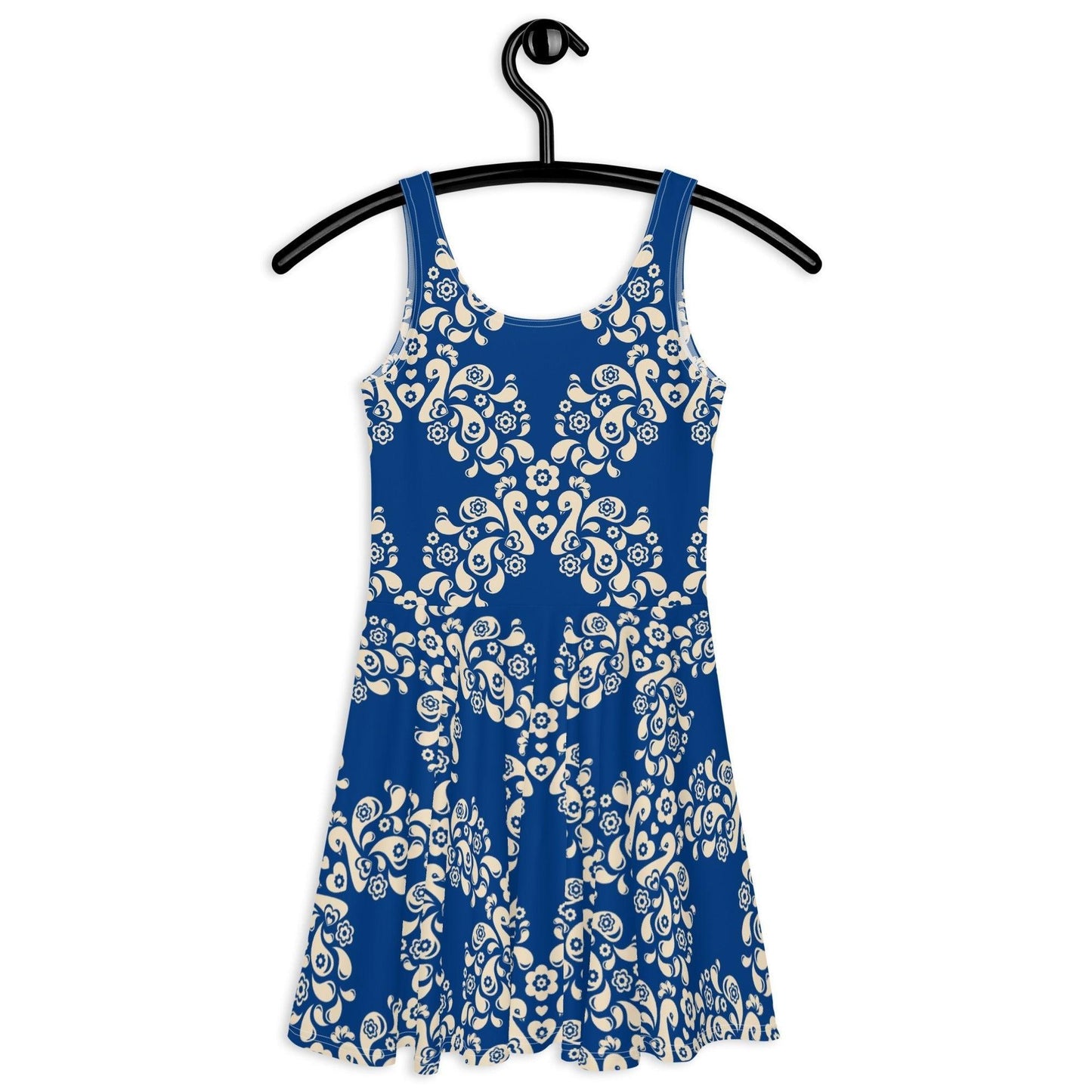 PEACOCK LOVE blue - Skater Dress