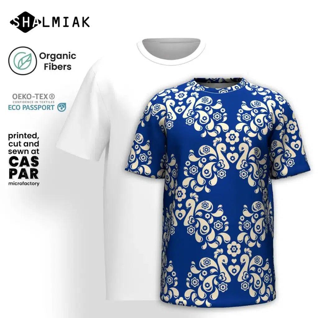 PEACOCK LOVE blue - Organic Cotton T-Shirt