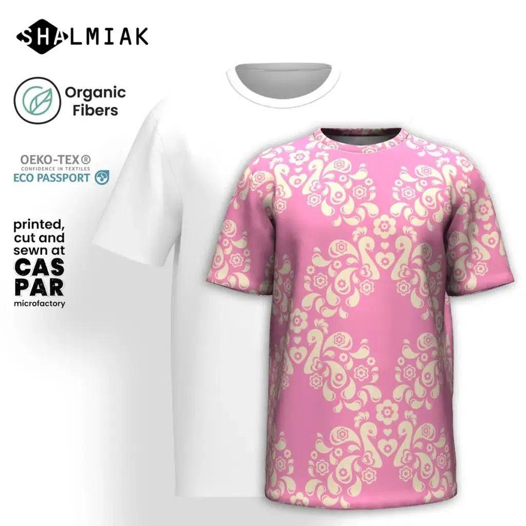 PEACOCK LOVE pink - Organic Cotton T-Shirt