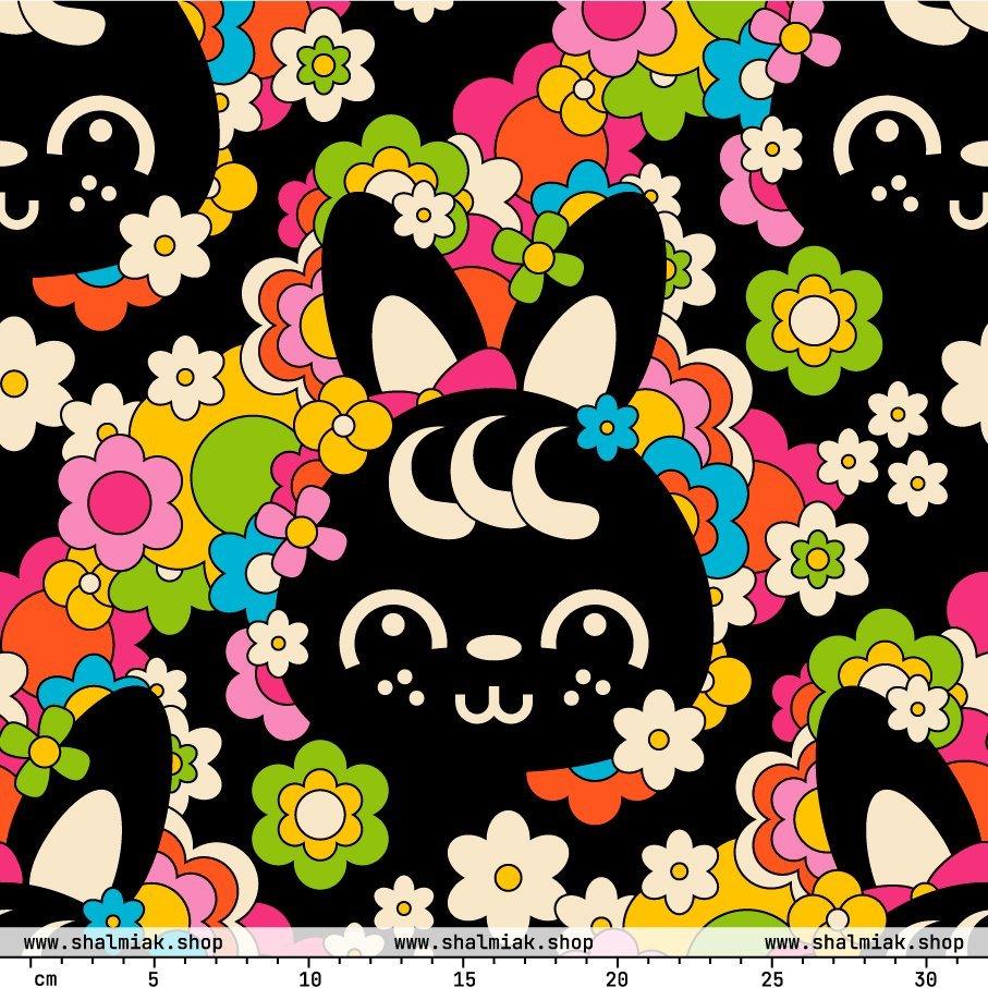 Fabric - POPBUNNY black