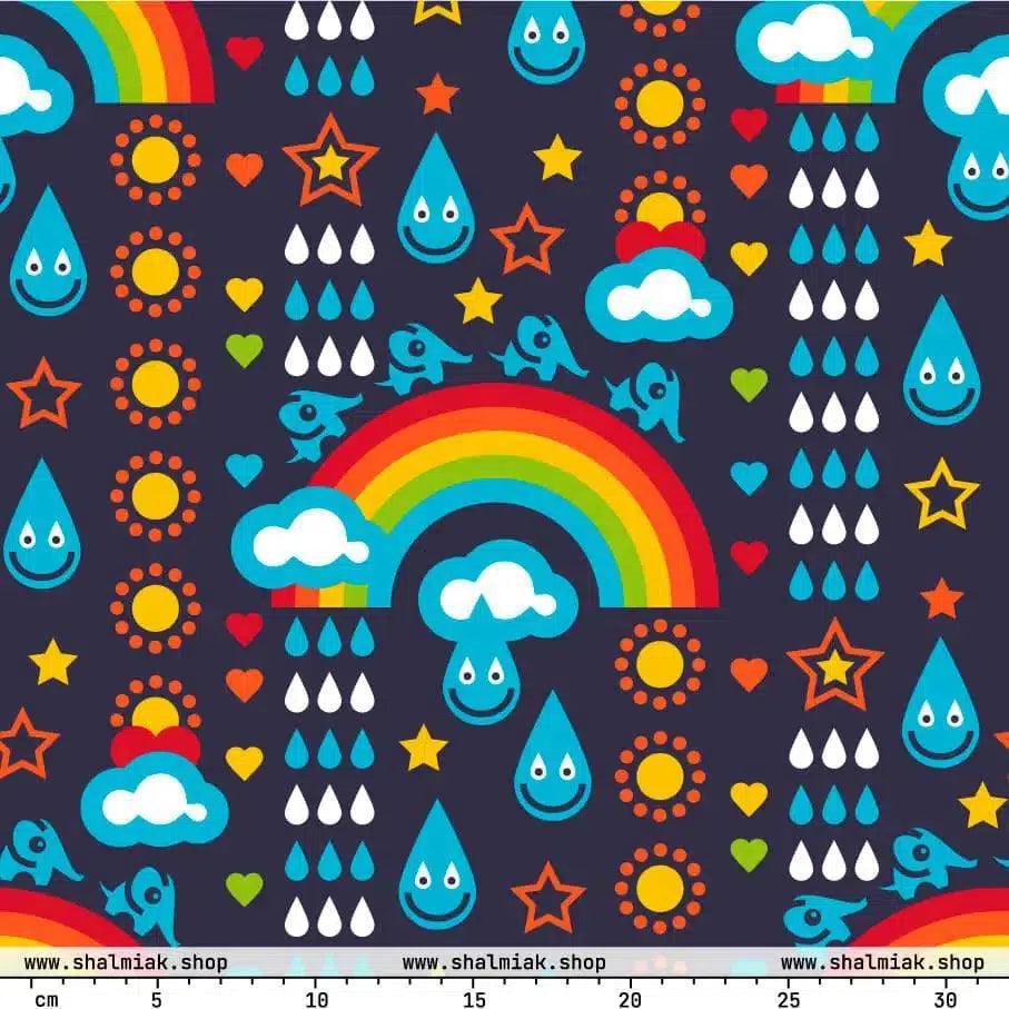 Fabric - RAINBOWPHANT blue