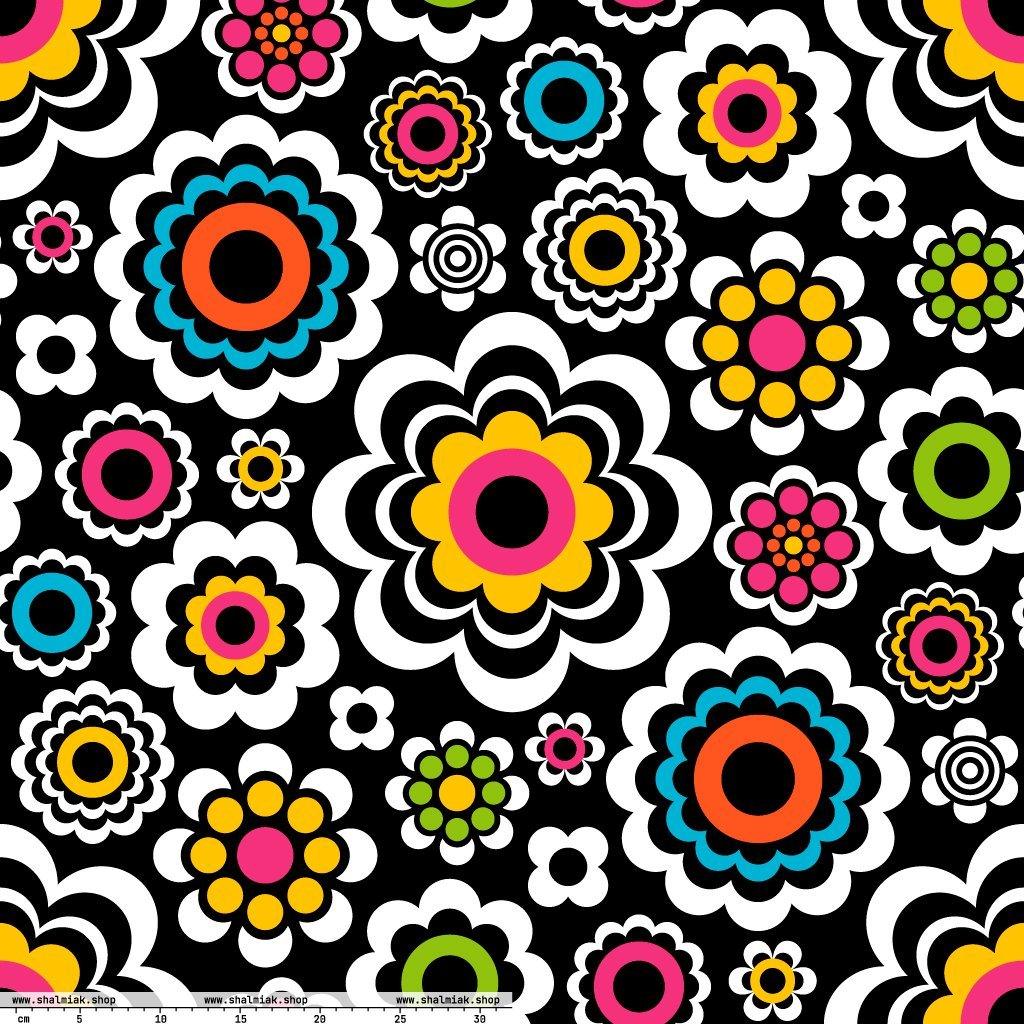Fabric - SUGAR BLOOM - Playful candy flowers print