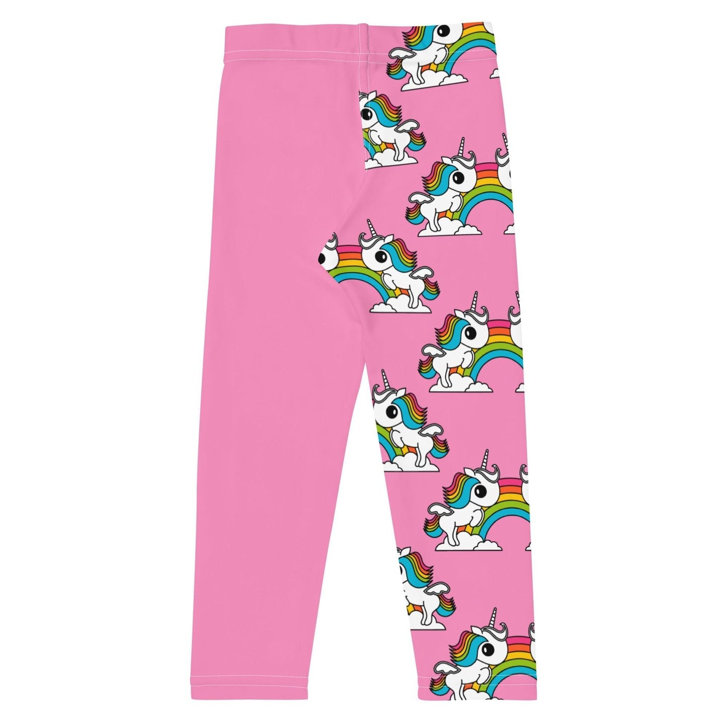UNIQUE pink - Kids' Leggings with unicorns and rainbows