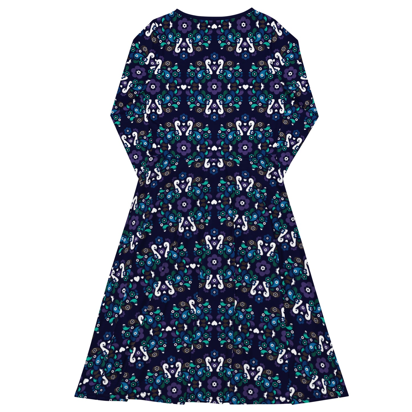 PEACOCK LOVE mystic blue - Midi Dress With Pockets