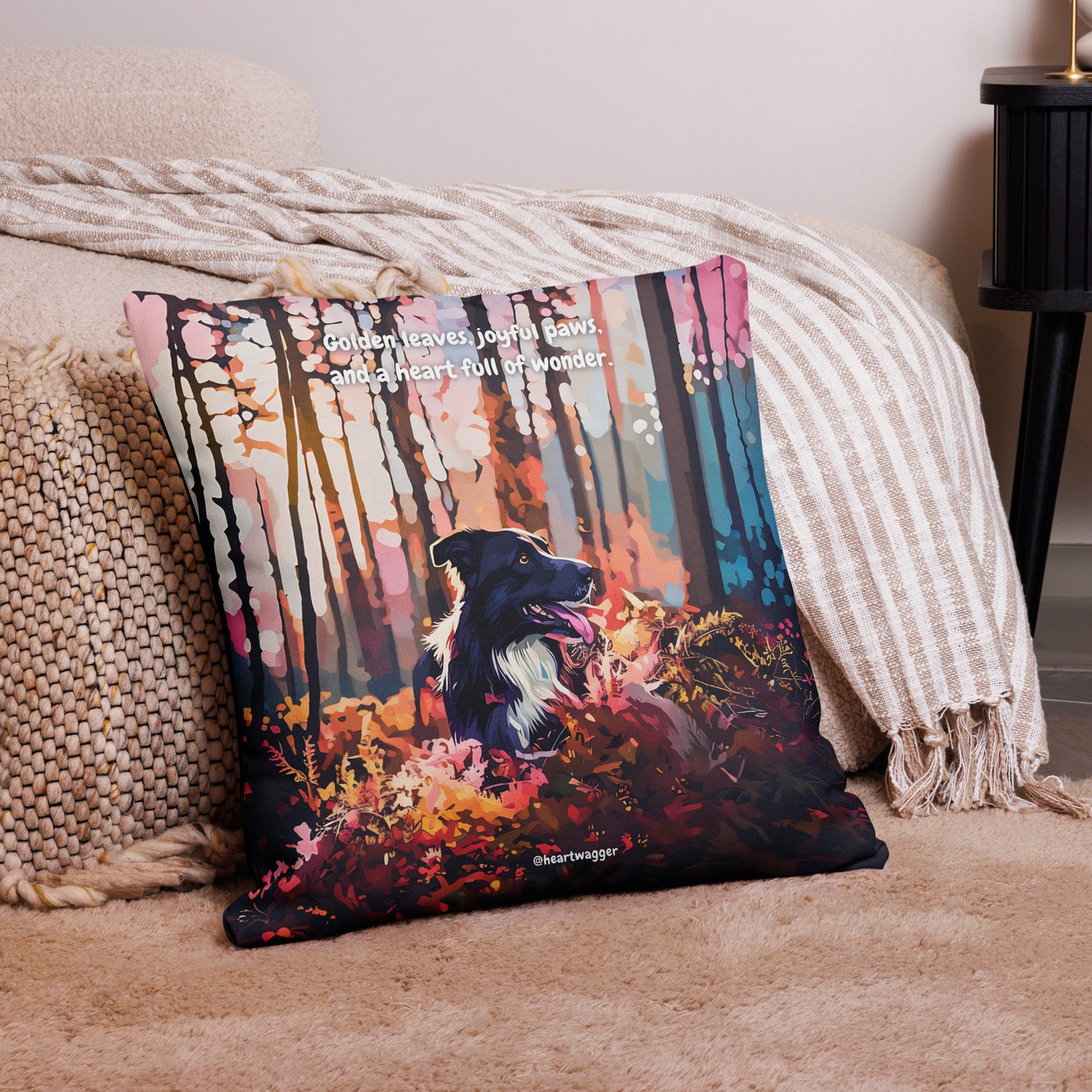 Pillow Case - Golden leaves, joyful paws, and a heart full of wonder