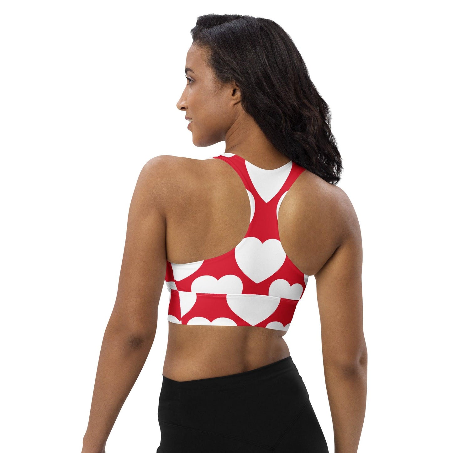 Sports Bra - ELLIE LOVE red white
