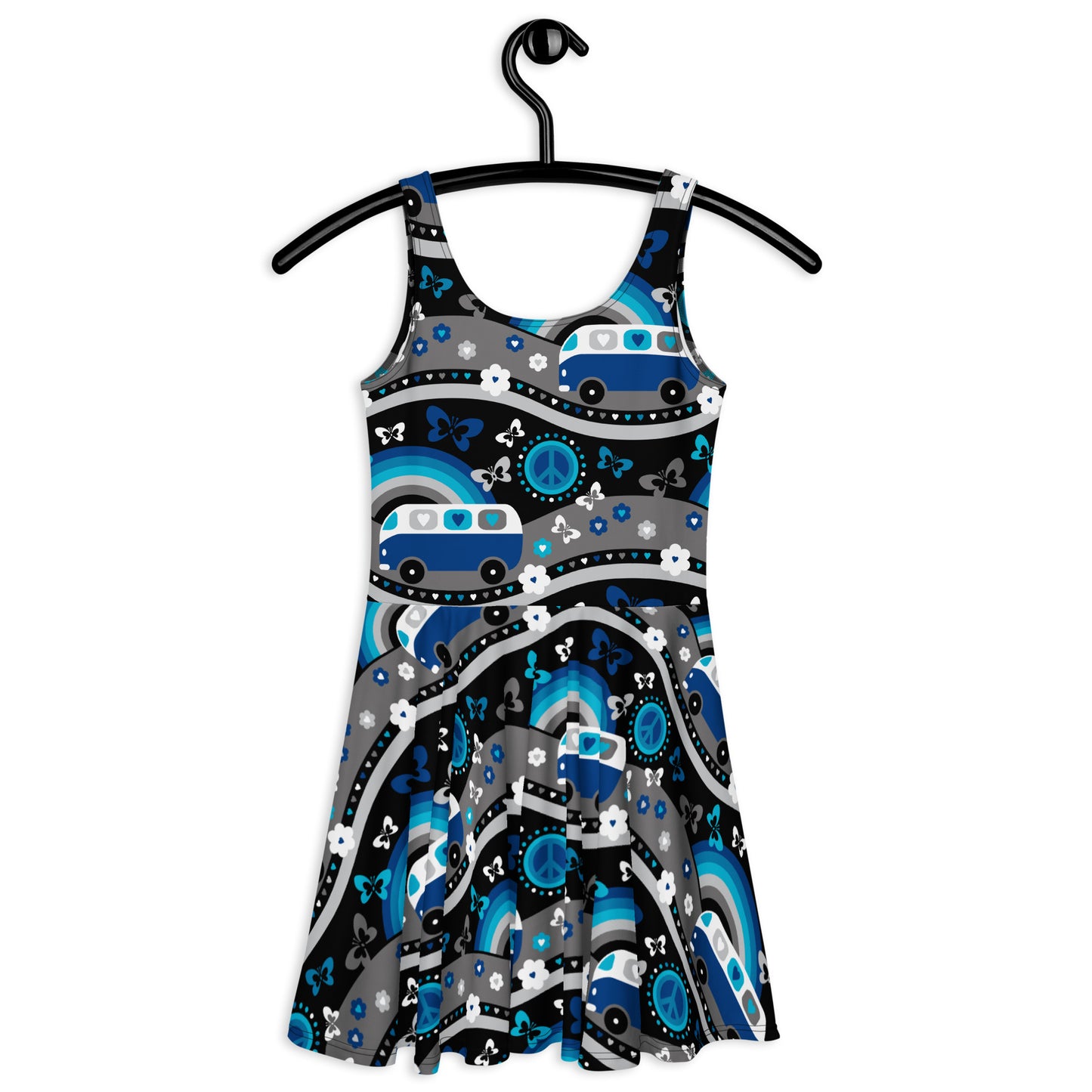HIPPIE DAY cosmic blue - Skater Dress