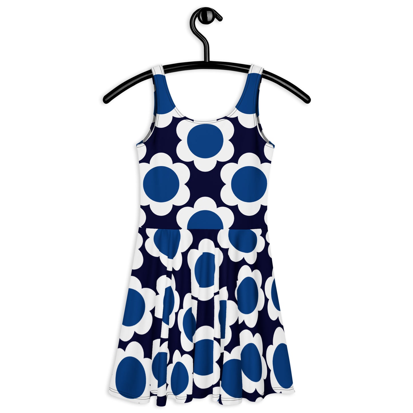 Skater dress - ELLIE white blue - Classic floral print