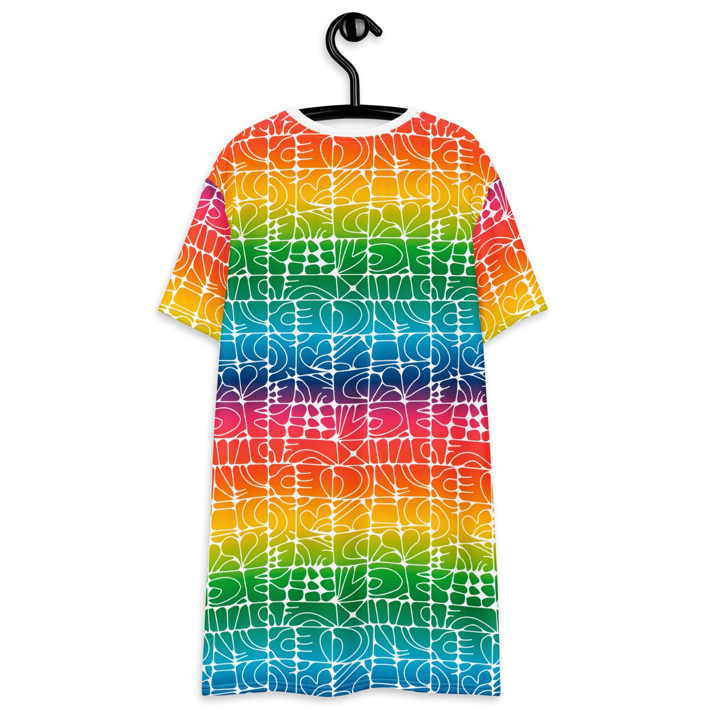 STONE SPIRIT rainbow white - T-Shirt Dress