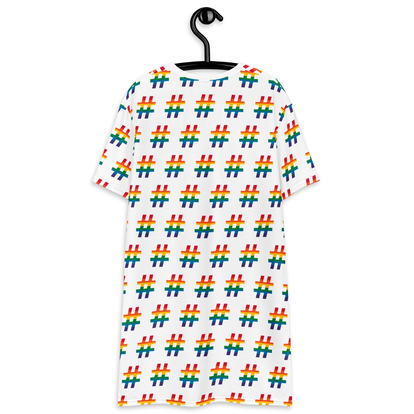 #RAINBOW white - T-Shirt Dress