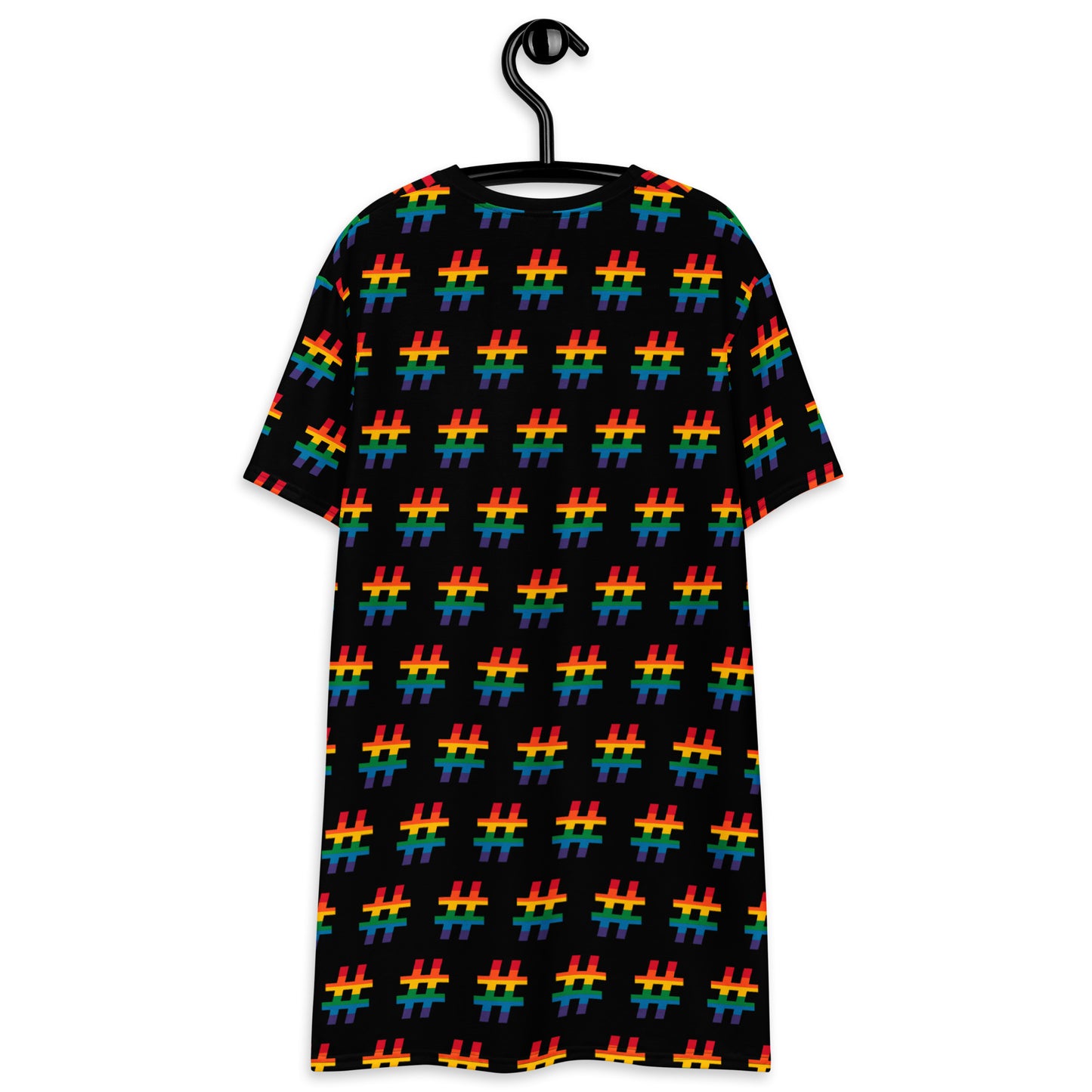 #RAINBOW black - T-Shirt Dress