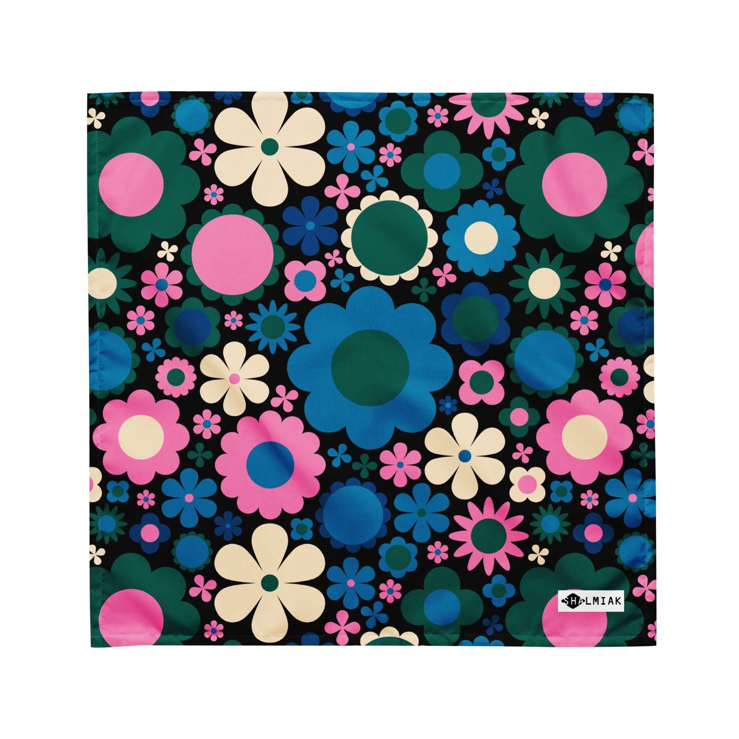 Bandana - BLOOMPOP blue pink - SHALMIAK