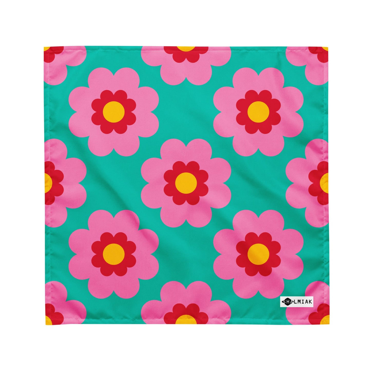 Bandana - FANCY BLOOM pink mint - SHALMIAK