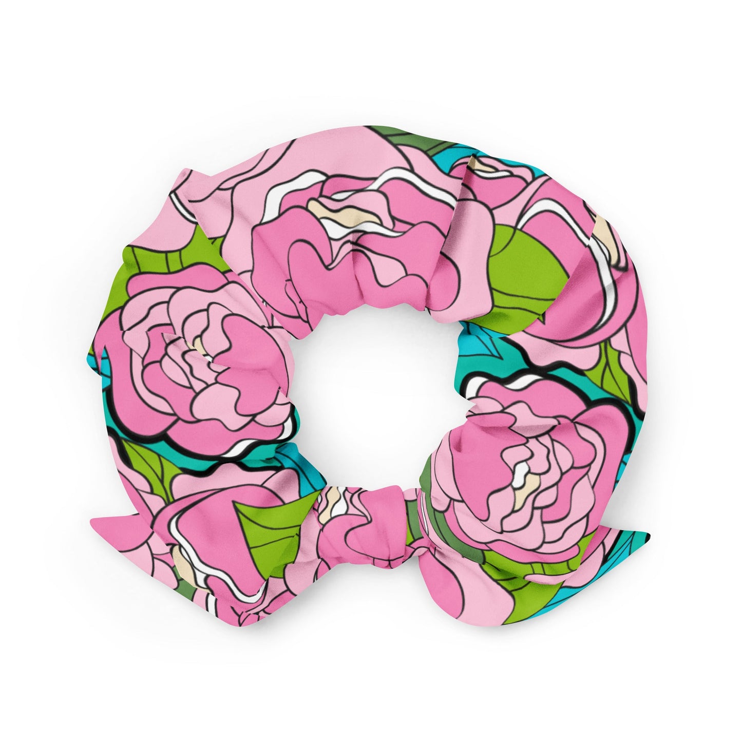 BE MY ONLY pink turquoise - Scrunchie - SHALMIAK