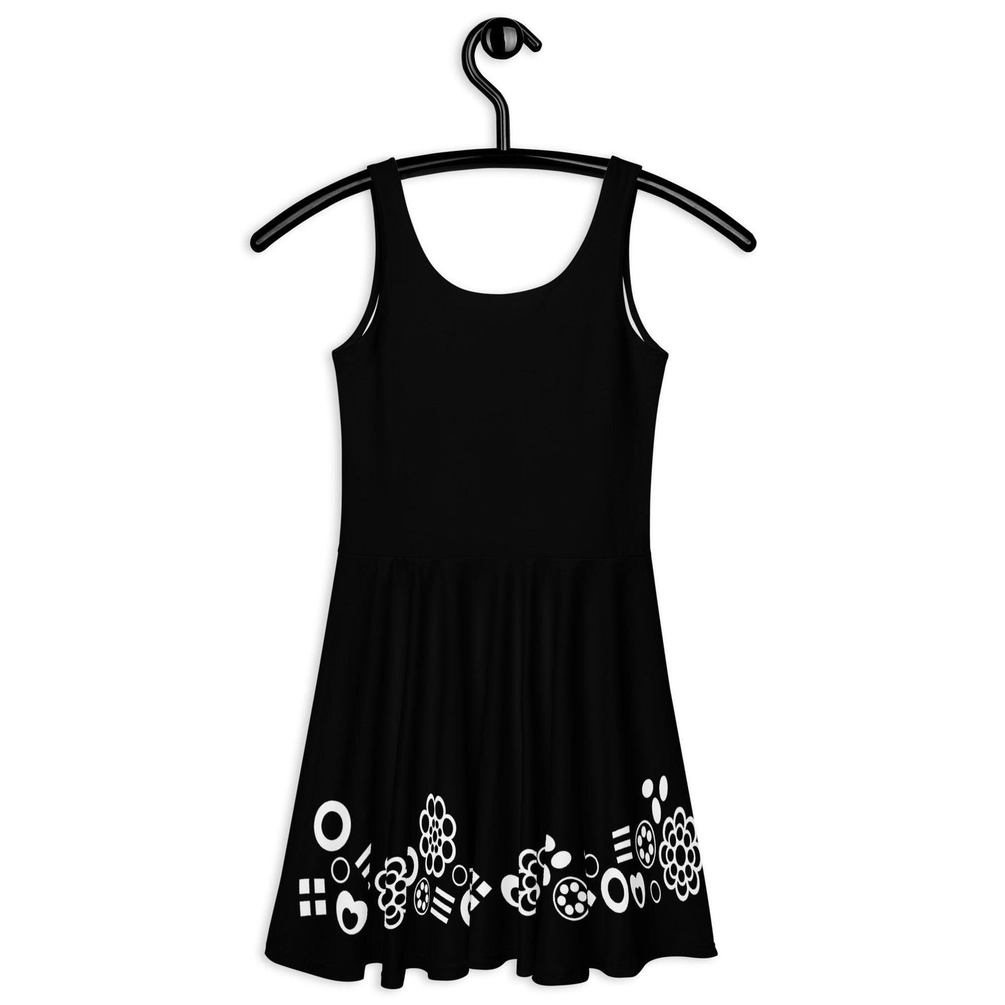 BLACK with FOREVER SWEET bw - Skater Dress - SHALMIAK