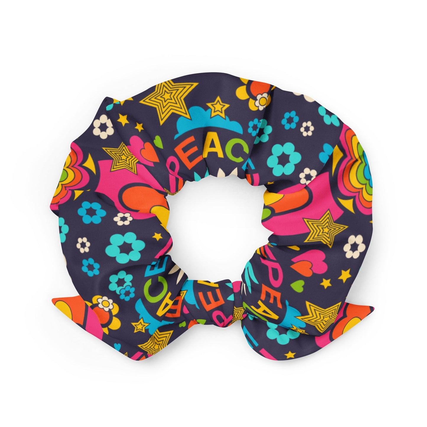 BUNNY PEACE darkblue - Scrunchie - SHALMIAK
