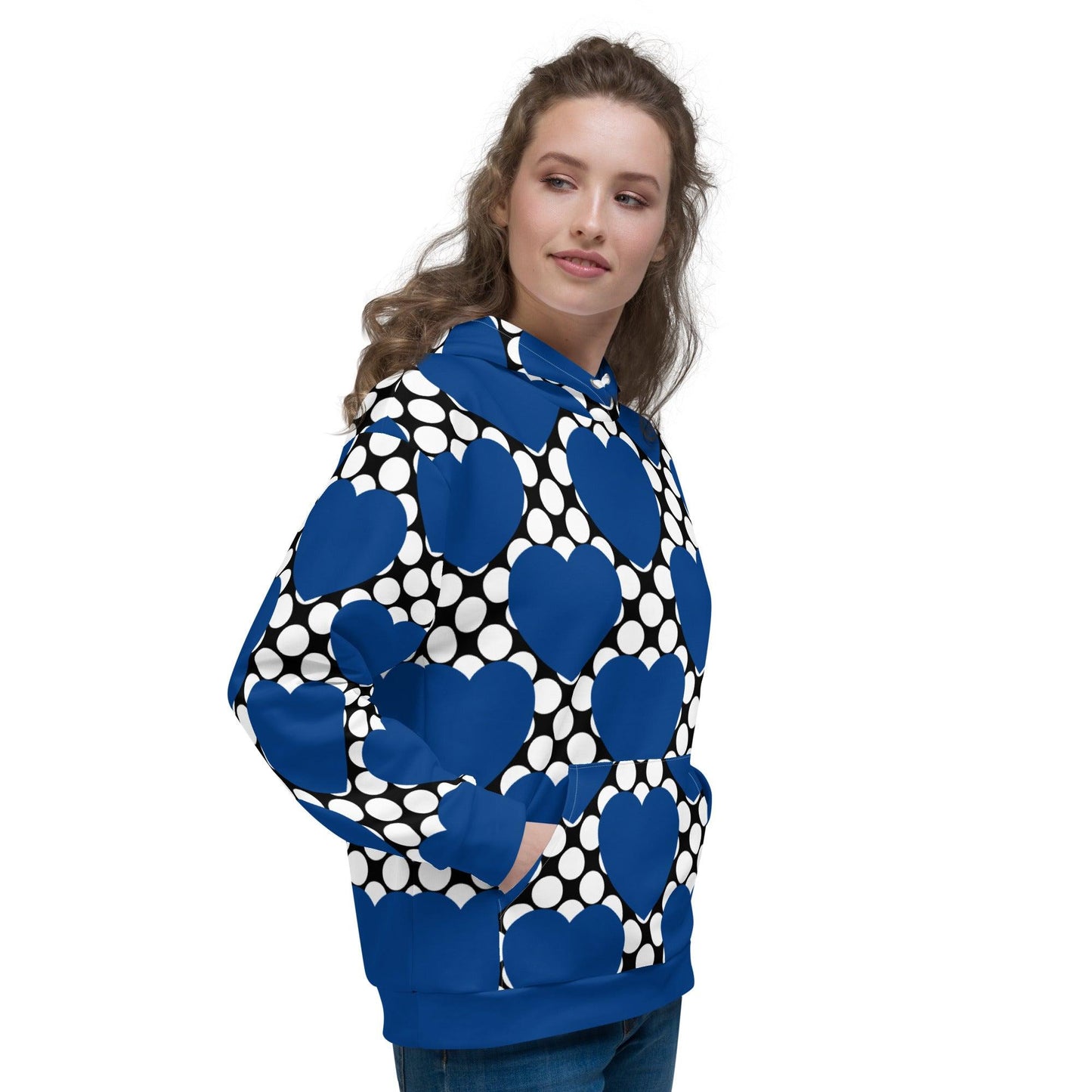 ELLIE LOVE DOT blue black - Hoodie - SHALMIAK