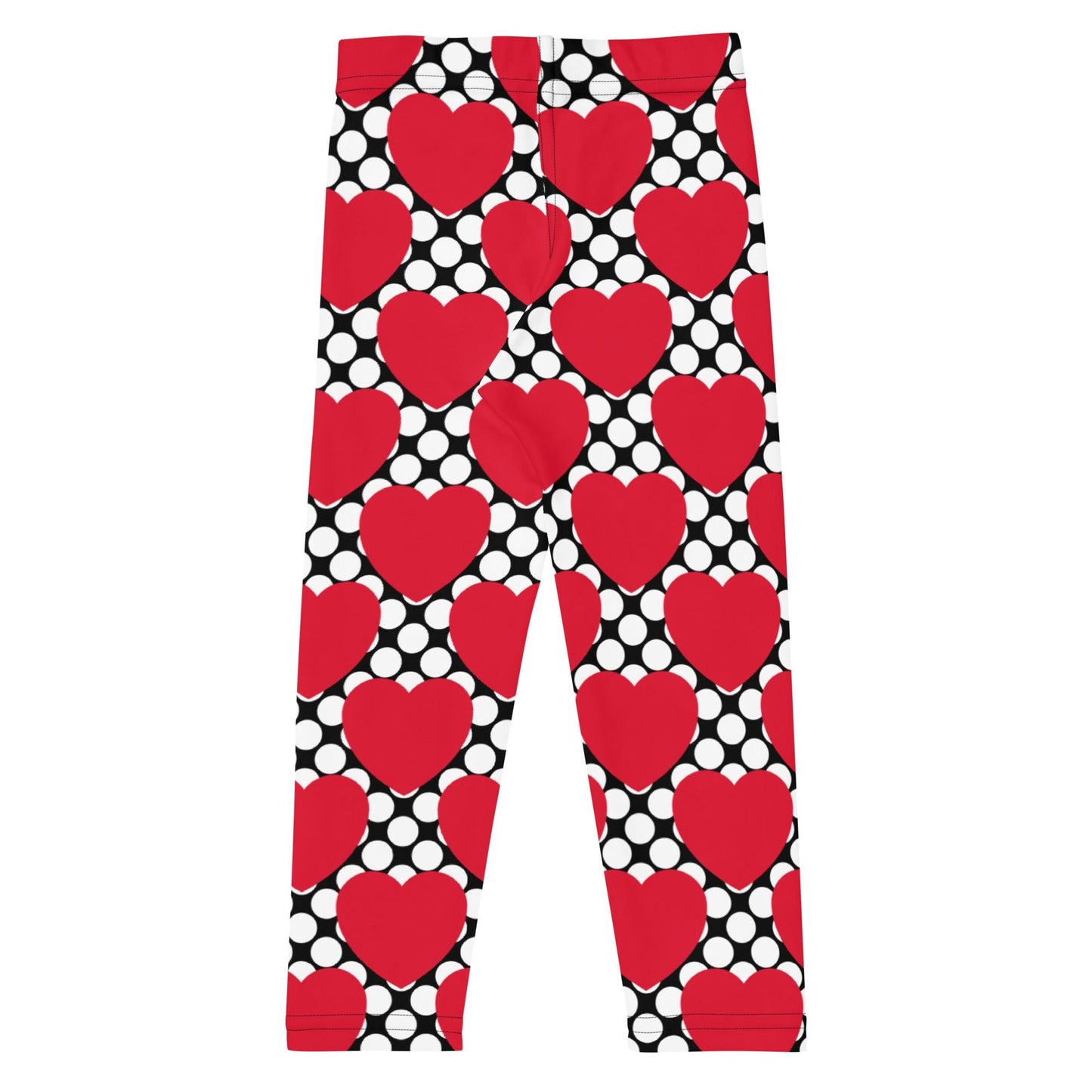 ELLIE LOVE DOT red black - 2 - Kids' Leggings - SHALMIAK