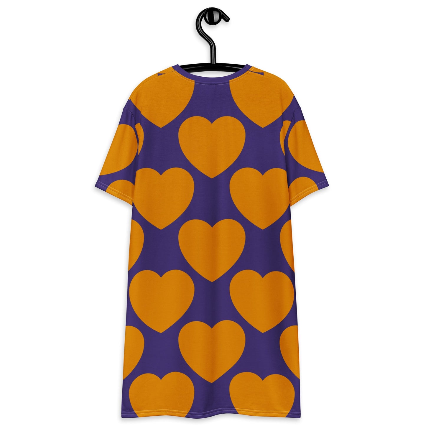 T-Shirt Dress - ELLIE LOVE orange purple - Bold Heart Print