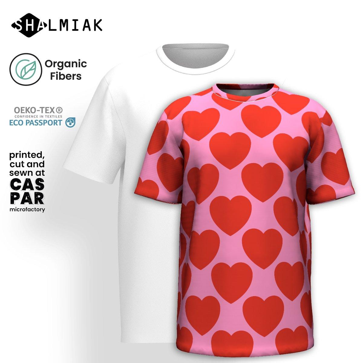 ELLIE LOVE red - Organic Cotton T-Shirt - SHALMIAK