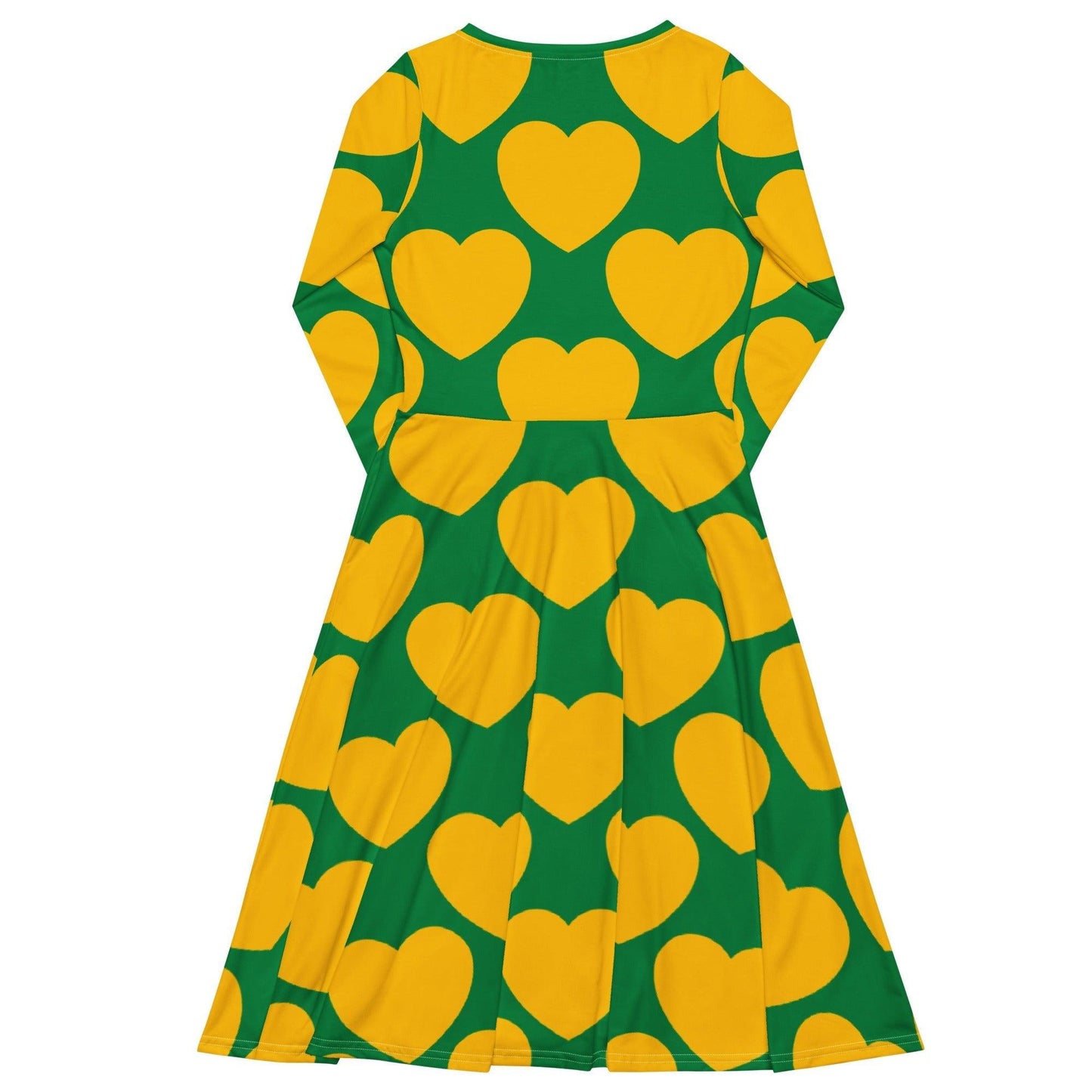 ELLIE LOVE yellow green - Midi Dress With Pockets - SHALMIAK