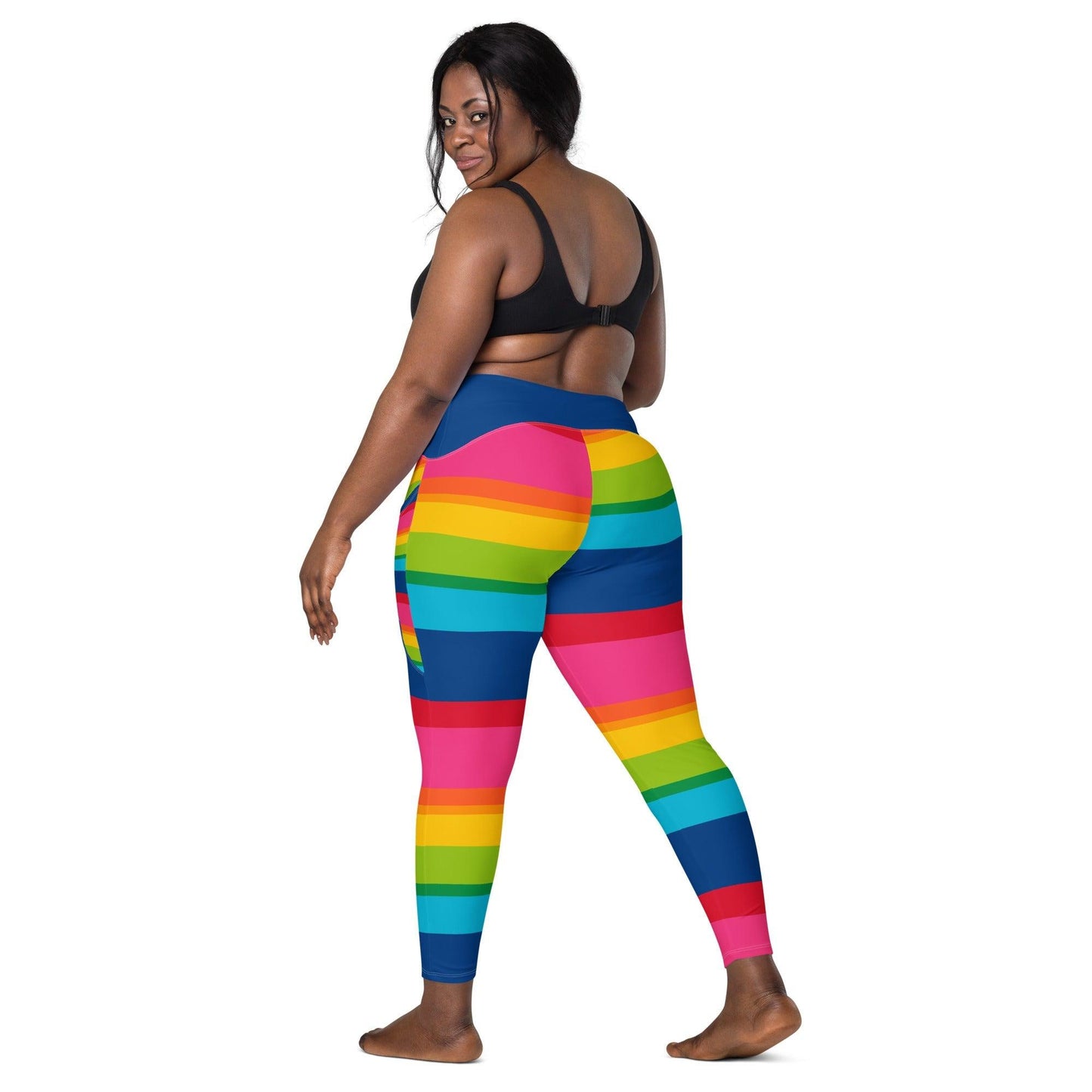 ELLIE rainbow stripe - Leggings With Pockets - SHALMIAK