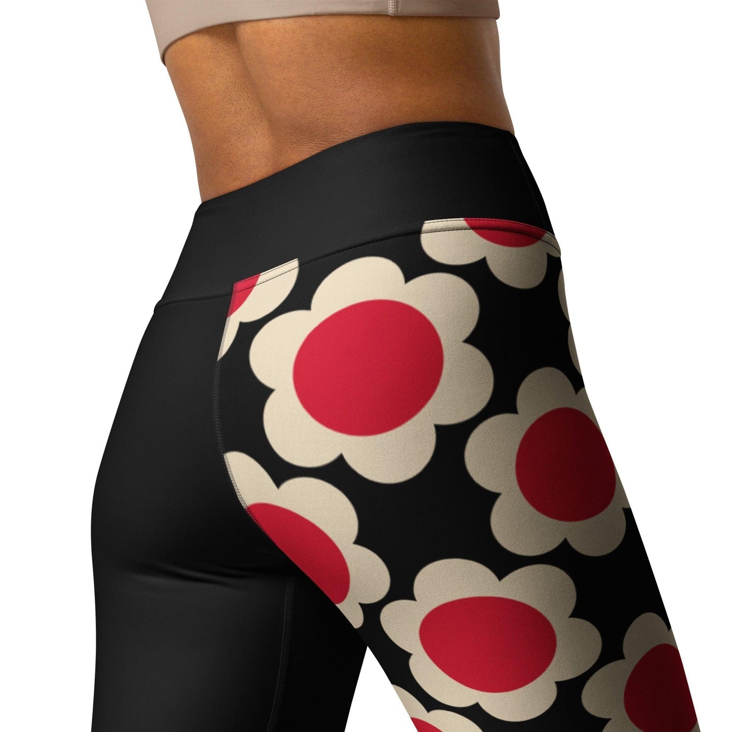 ELLIE red black - Yoga Leggings - SHALMIAK
