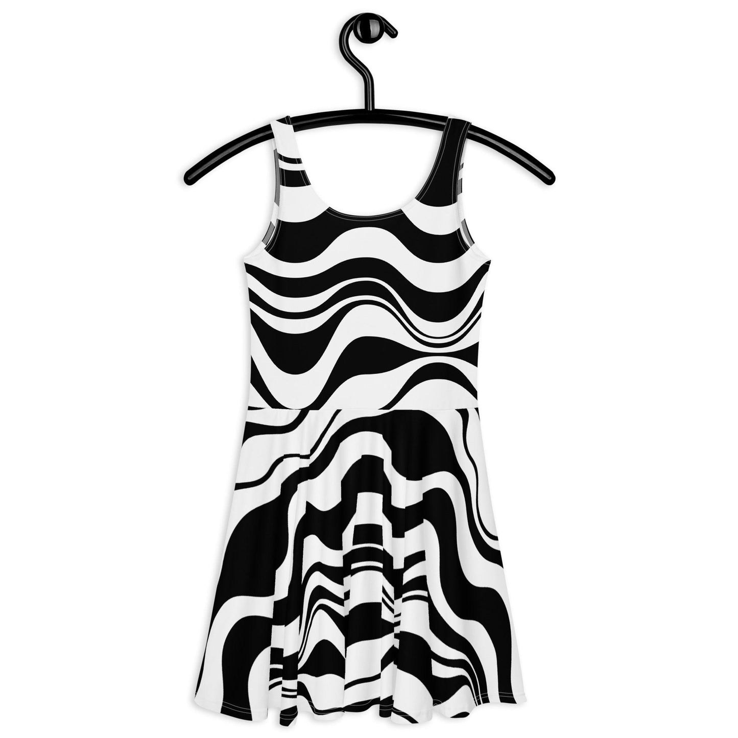 ENERGY WAVES black - Skater Dress - SHALMIAK