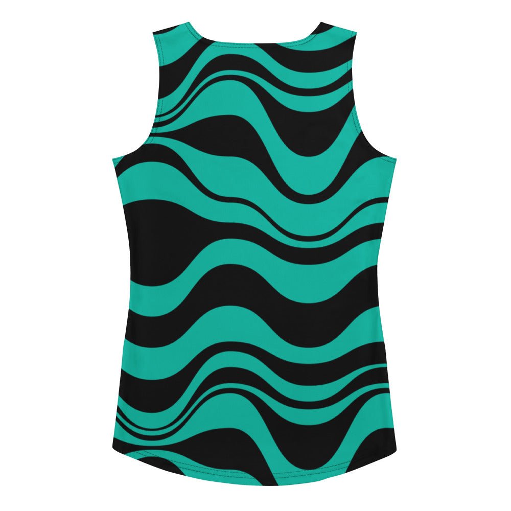 ENERGY WAVES mint black - Tank Top - SHALMIAK
