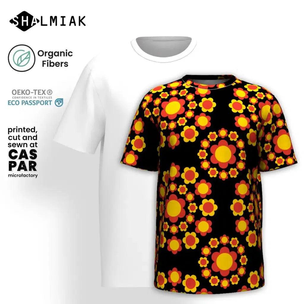 FLOWERSHOP red yellow - Organic Cotton T-Shirt - SHALMIAK