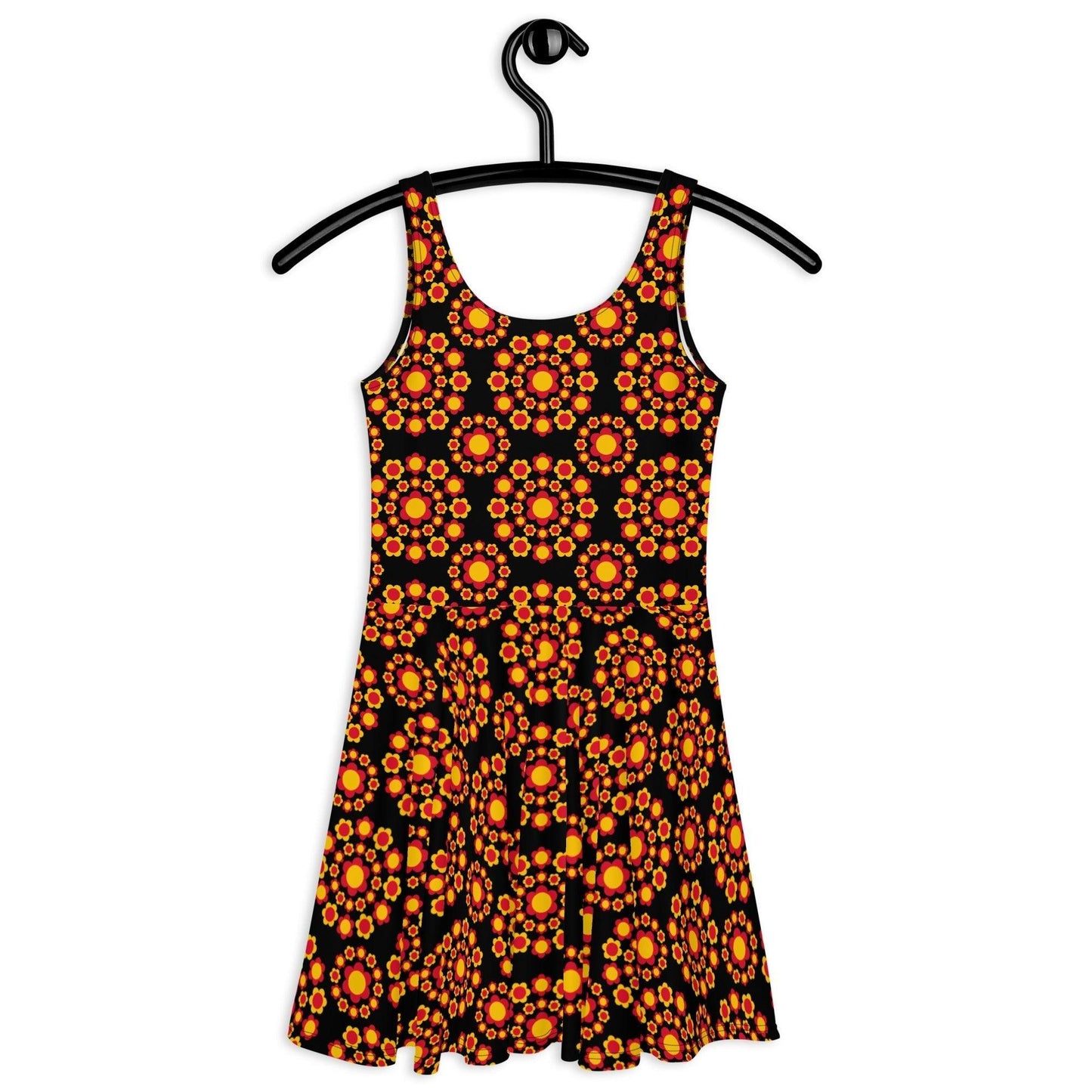 FLOWERSHOP red yellow - Skater Dress - SHALMIAK