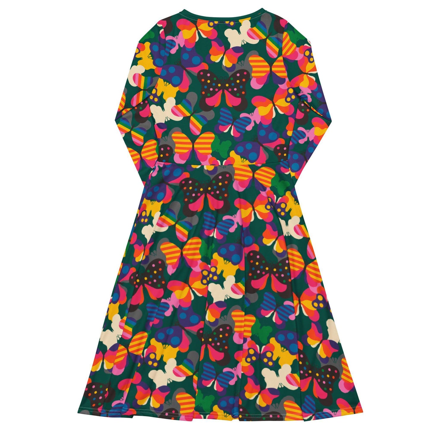 FLYRAVE green - Midi Dress With Pockets - SHALMIAK