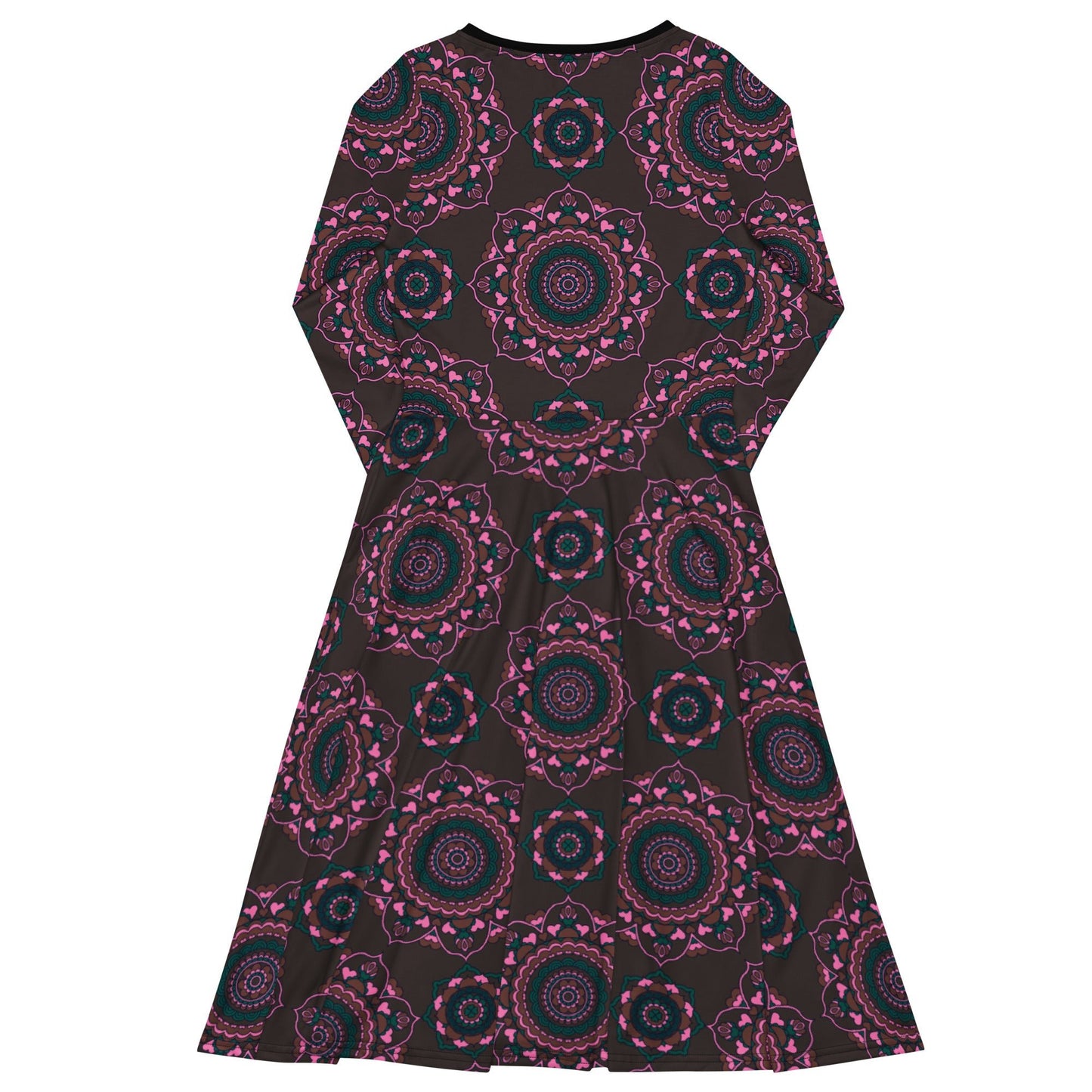 FOREVERMORE pink brown - Midi Dress With Pockets - SHALMIAK