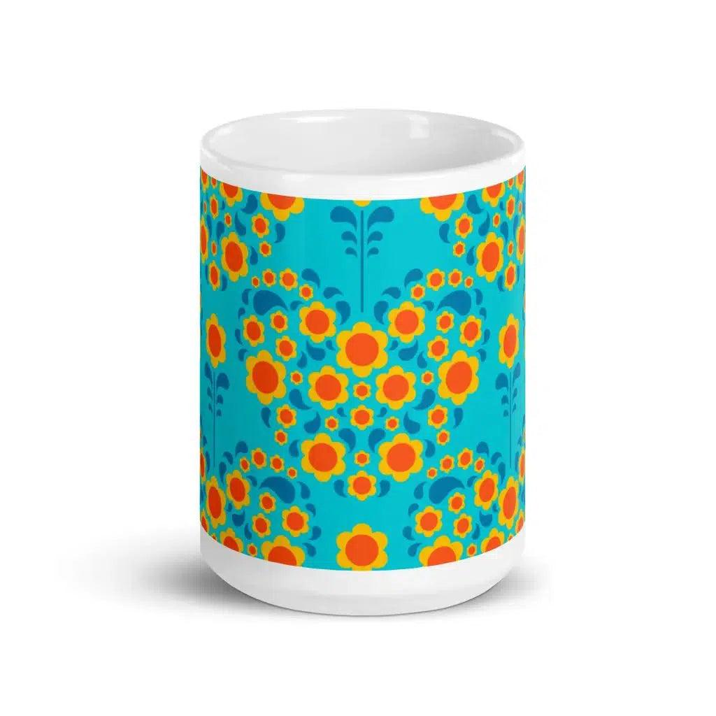 HEARTBEAT orange blue - Mug - SHALMIAK