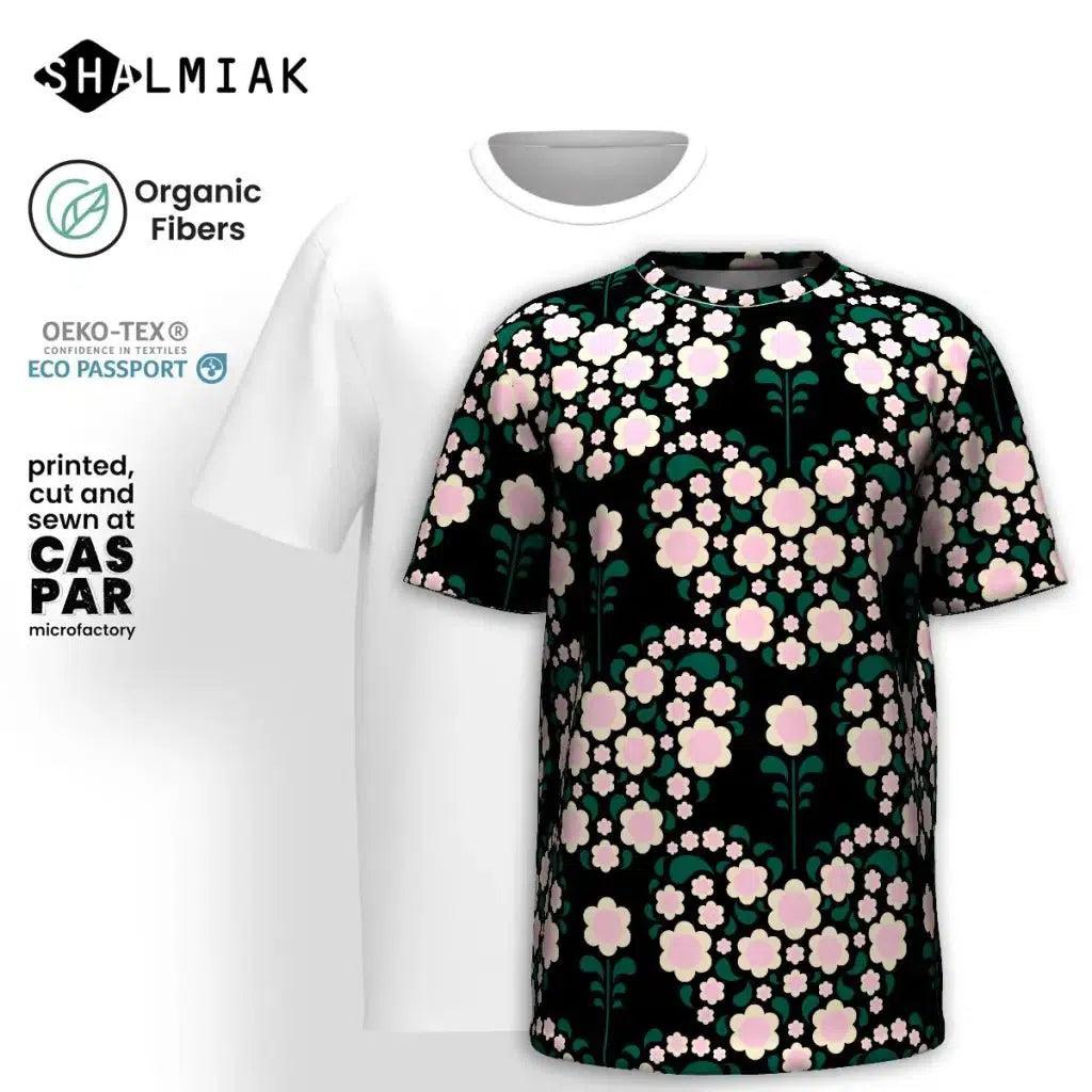 HEARTBEAT pink black - Organic Cotton T-Shirt - SHALMIAK