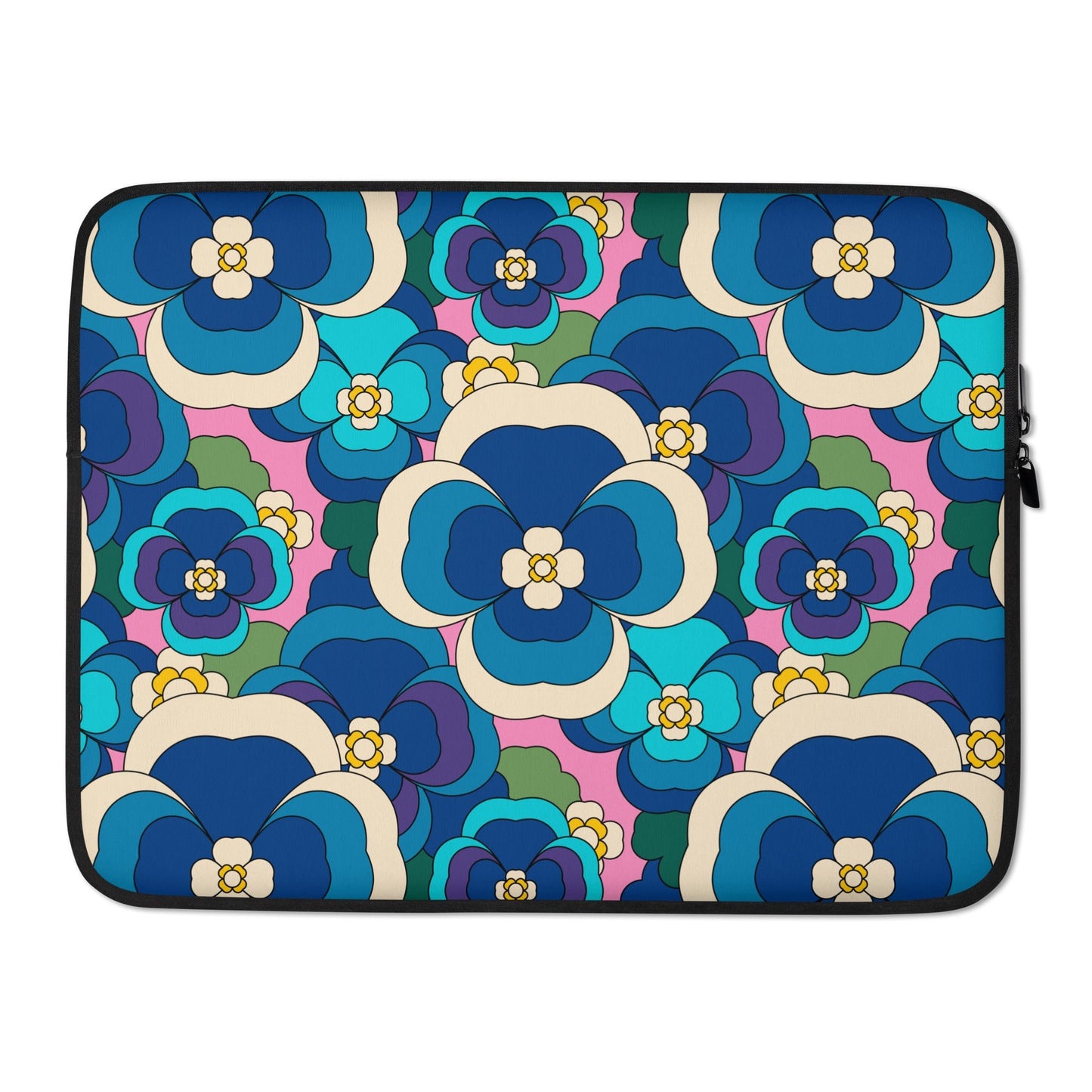 Laptop Sleeve - PANSY FANTASY blue pink - SHALMIAK
