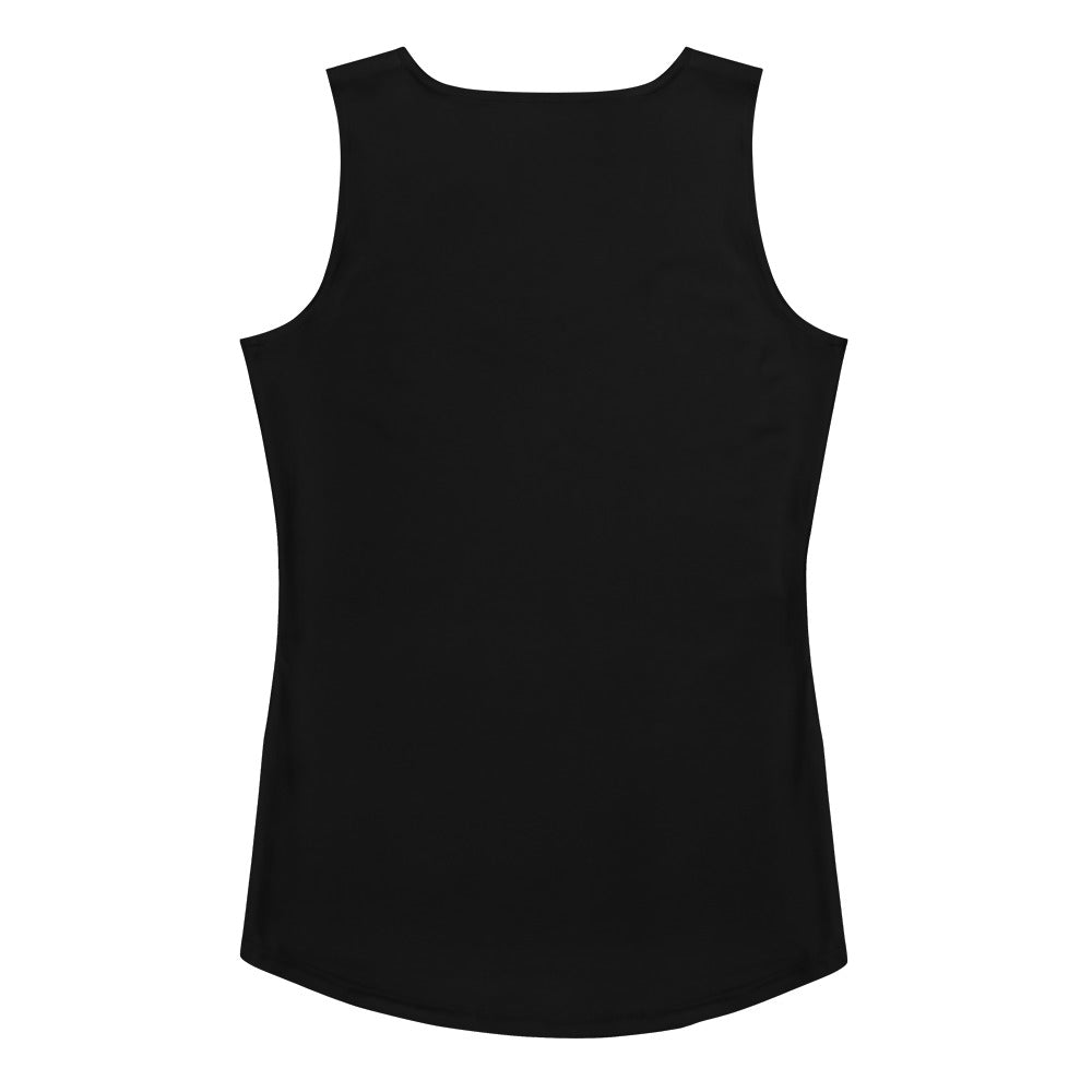 Tank top - MAGICAT black just cat - Black cats and flowers print
