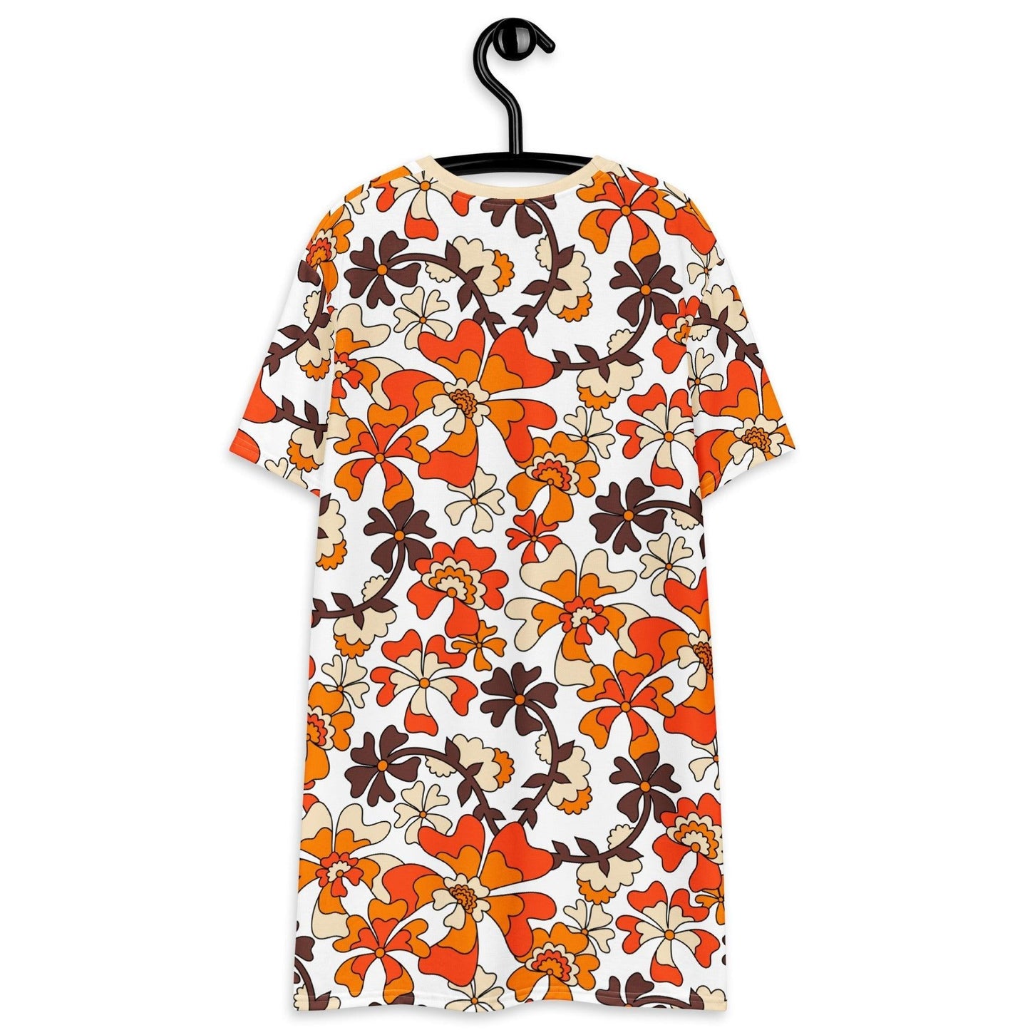 MISS PENNY orange white - T-Shirt Dress - SHALMIAK