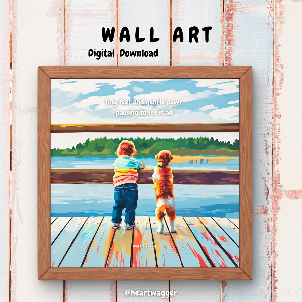 DIGITAL ART - Tiny feet and gentle paws, pausing to see it all