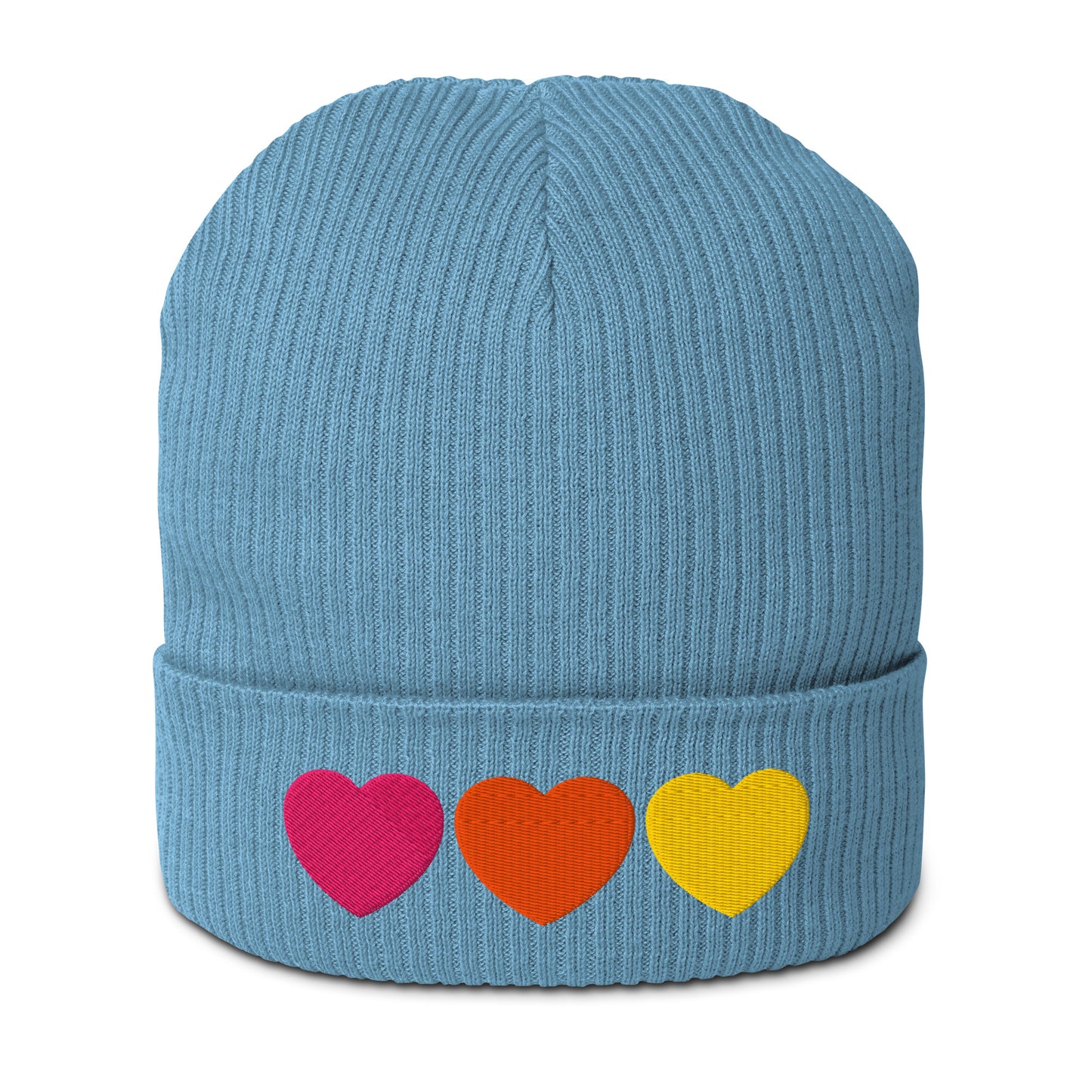 HEARTS pink orange yellow - Beanie