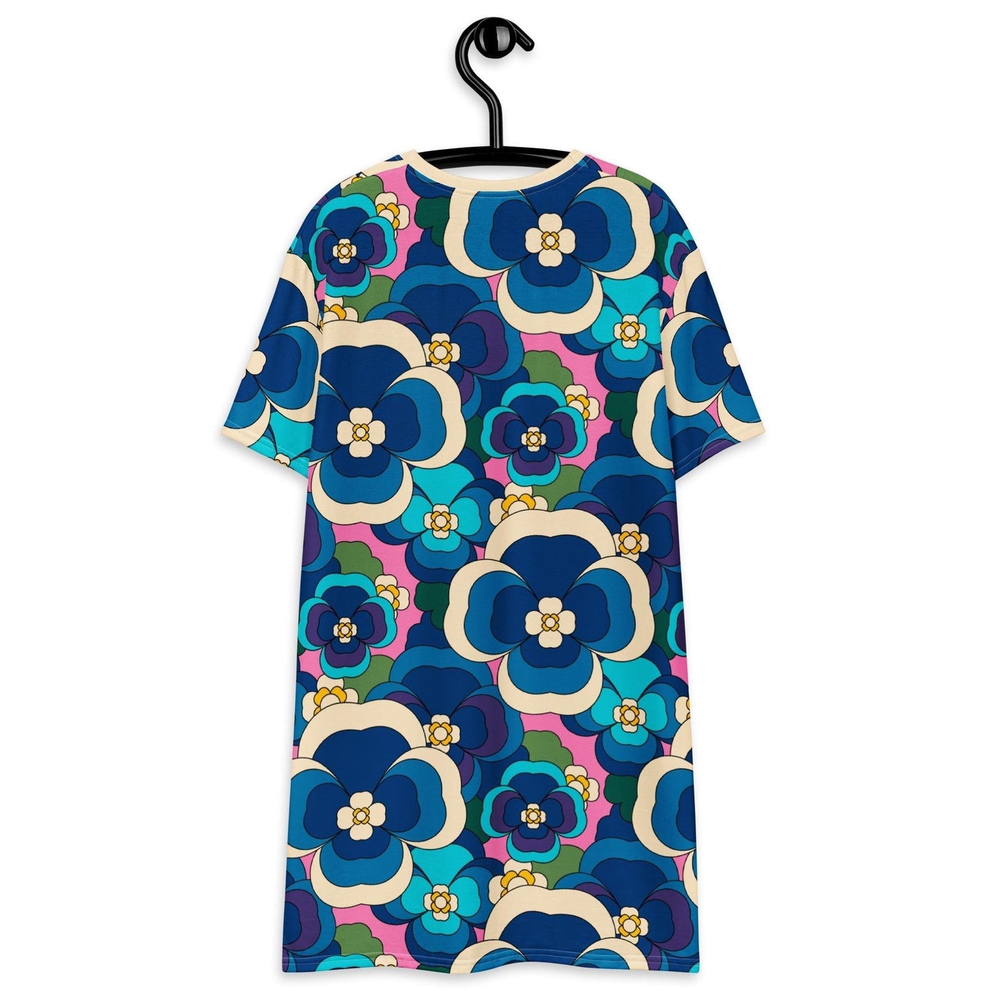 PANSY FANTASY blue pink - T-Shirt Dress - SHALMIAK