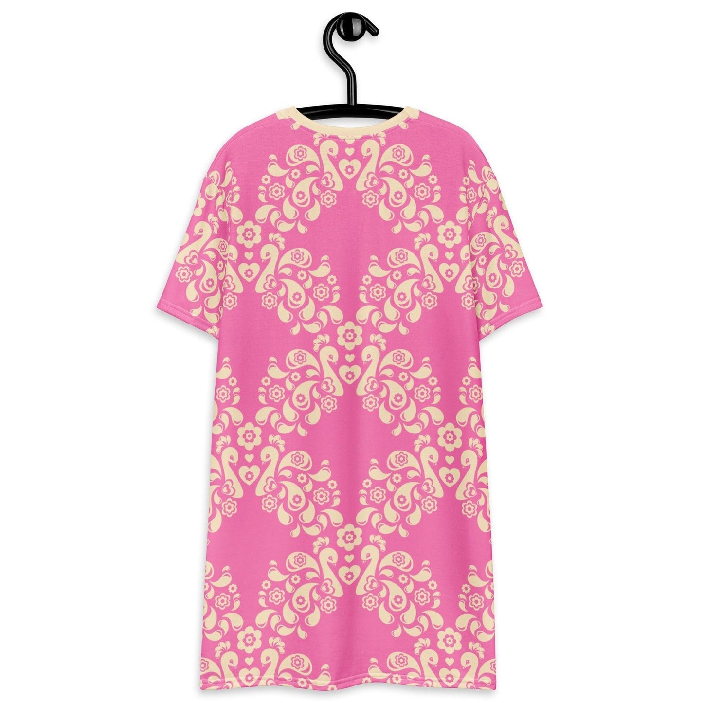 PEACOCK LOVE pink - T-Shirt Dress - SHALMIAK
