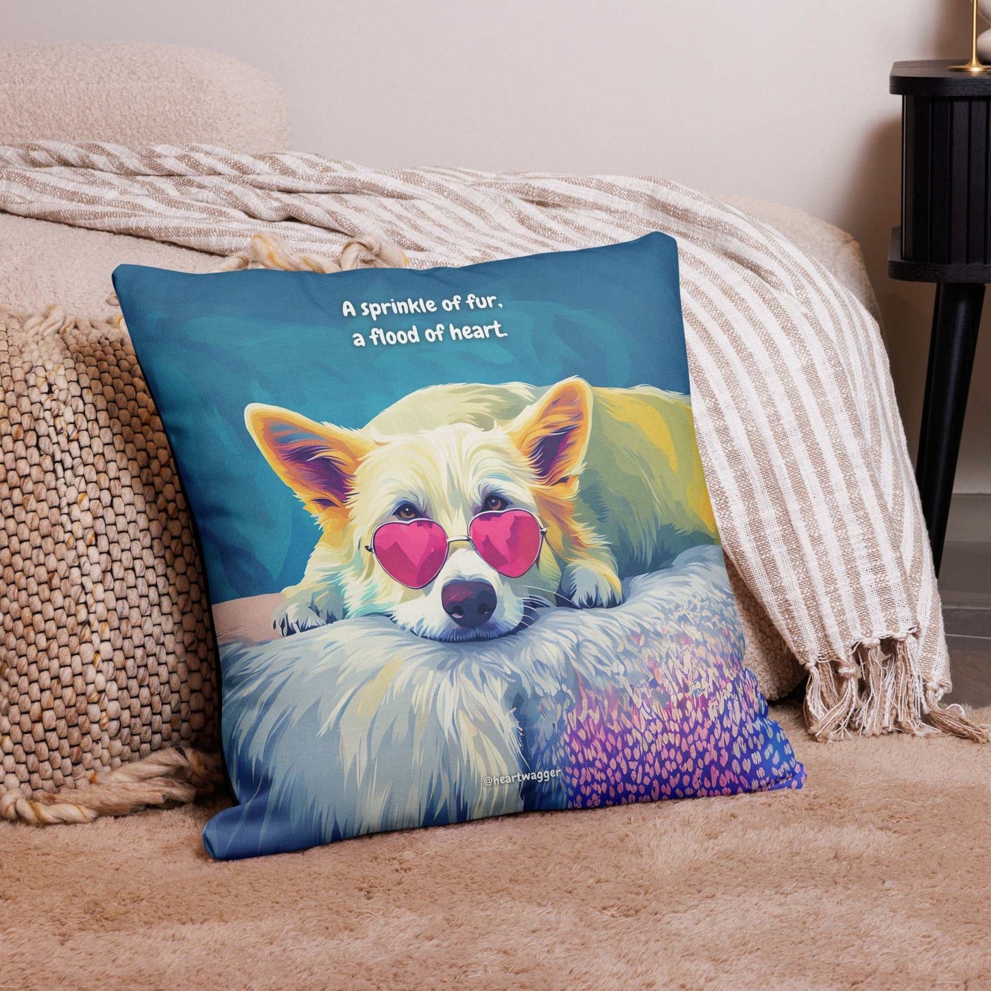 Pillow Case - A sprinkle of fur, a flood of heart