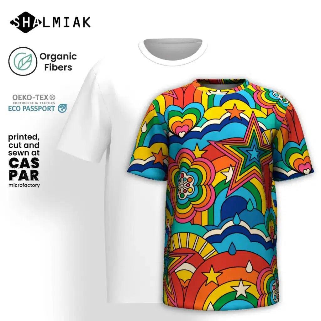 RAINBOW RAVE - Organic Cotton T-Shirt - SHALMIAK